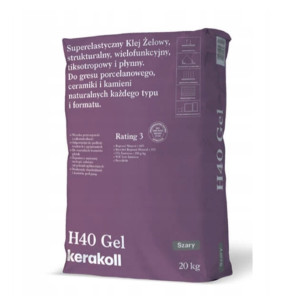 KERAKOLL H40 GEL KLEJ ŻELOWY C2TE SZARY 20KG DO PŁYTEK