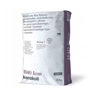KLEJ DO PŁYTEK KERAKOLL H40 ICON C2TE 20KG SZARY ELASTYCZNY
