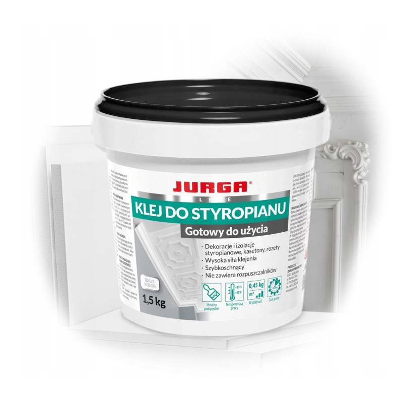 KLEJ MONTAŻOWY 1,5KG DO LISTEW SZTUKATERII STYROPIANOWEJ AKRYL