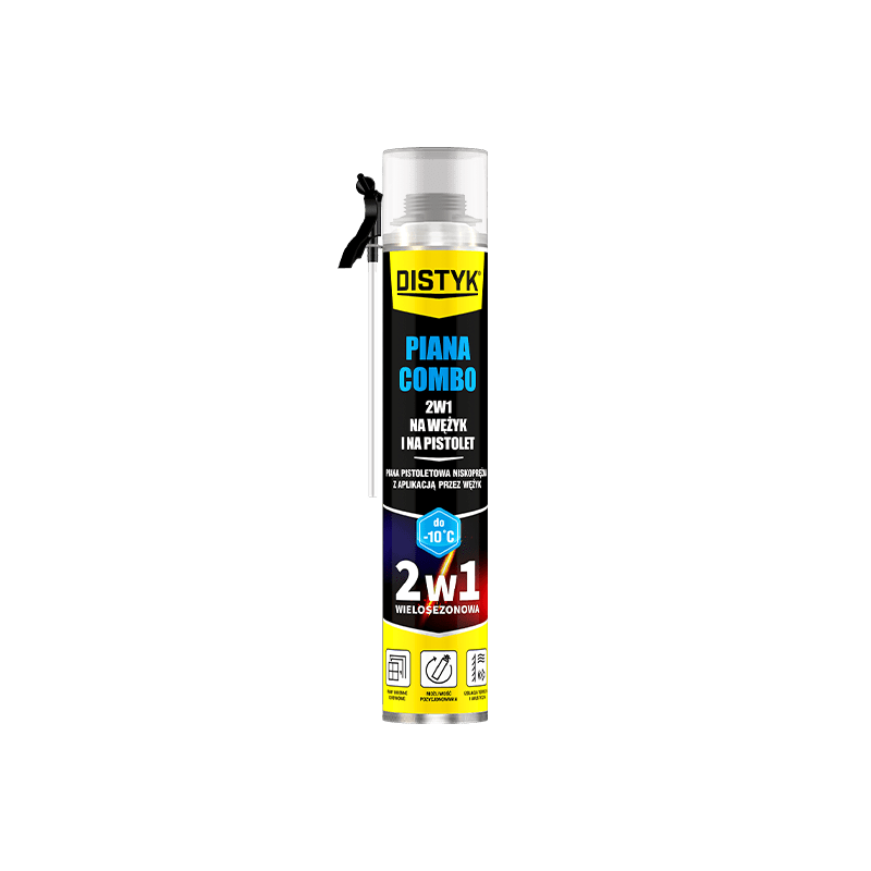 PIANA MONTAŻOWA 2W1 COMBO 750ml PISTOLETOWA I NA WĘŻYK DO MONTAŻU