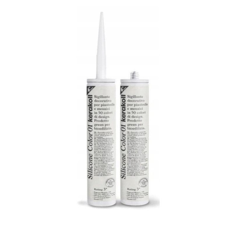 Kerakoll Silikon Color 01 silikon 310 ml uszczelniacz kolorowy do fug płytek