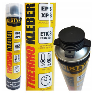 KLEJ DO STYROPIANU DISTYK PIANO 750ml PISTOLETOWY DO OCIEPLEŃ EPS