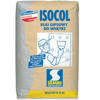 KLEJ GIPSOWY SEMIN ISOCOL 25KG DO PŁYT GK MONTAŻ PŁYT
